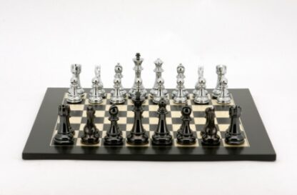 Dal Rossi Italy Chess Set – Silver and Titanium Black, 50cm - Image 3