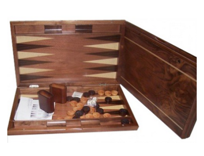 Dal Rossi Italy Backgammon - Burl Wood, 49cm - Image 4