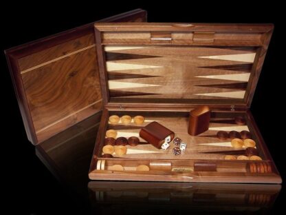 Dal Rossi Italy Backgammon - Burl Wood, 49cm - Image 2