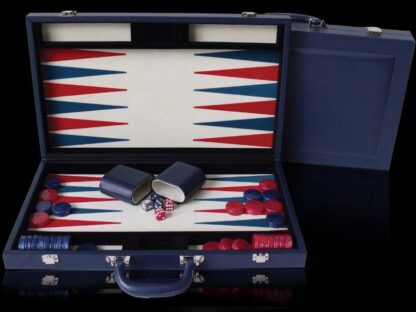 Dal Rossi Italy Backgammon - PU Leather Blue, 38cm - Image 2