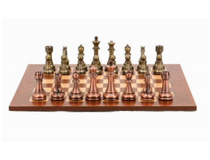 Dal Rossi Italy Chess Set - Bronze and Copper, 50cm