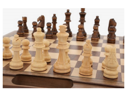 Dal Rossi Italy Chess / Checkers / Backgammon - Walnut, 40cm - Image 6