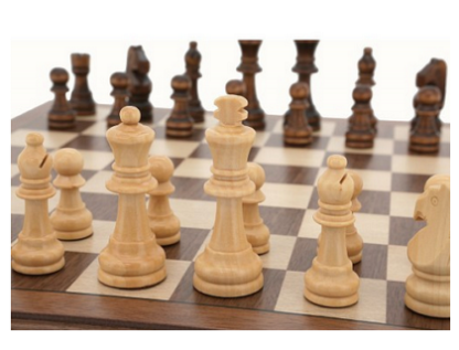 Dal Rossi Italy Chess Set - Walnut, 38cm - Image 2