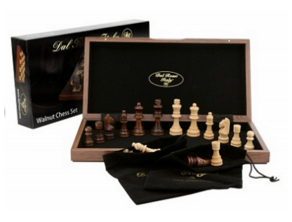 Dal Rossi Italy Chess Set - Walnut, 38cm