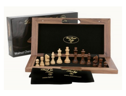 Dal Rossi Italy Chess Set - Walnut, 44cm