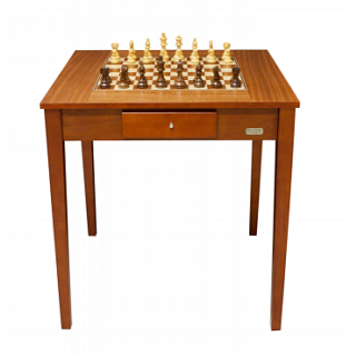 Dal Rossi Italy Chess Table with Staunton Pieces