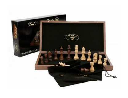 Dal Rossi Italy Chess Set - Walnut, 30cm