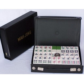 Mahjong Set, Economy in Black Vinyl Case, 22cm