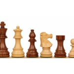 Dal Rossi Italy Chess Pieces: French Lardy Boxwood/Rosewood, 95mm