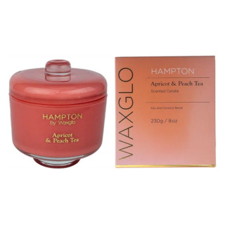 Coco Soy Wax Jar Candle - Hampton by Waxglo: Apricot & Peach Tea, 230g
