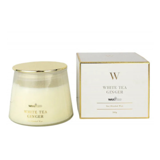 Waxglo W Scented Candle: White Tea Ginger, 260g