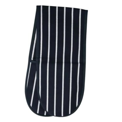 Dexam Double Oven Glove, Butchers Stripe, Navy - Image 2