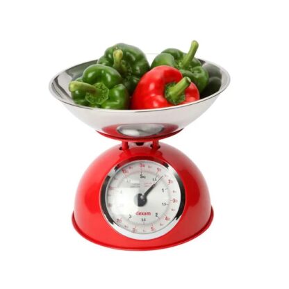 Dexam Retro Kitchen Scales, Red - Image 2