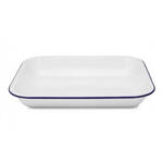 Falcon Enamel Bake Pan, White, 31cm