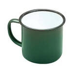 Falcon Enamel Mug, Green, 284ml, Set of 2