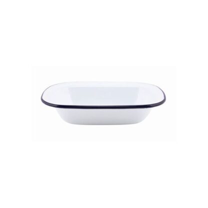 Falcon Enamel Pie Dish, White, Oblong, 32cm - Image 2