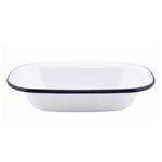 Falcon Enamel Pie Dish, White, Oblong, 28cm
