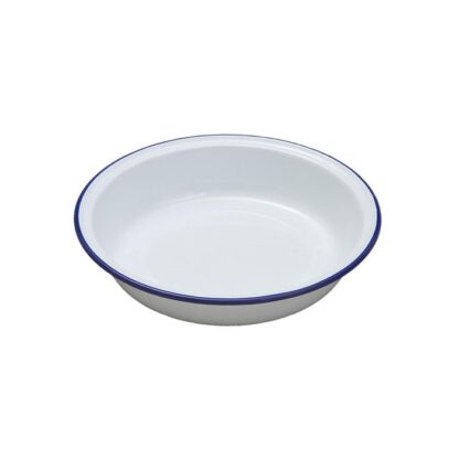 Falcon Enamel Pie Dish, White, Round, 20cm - Image 2