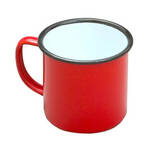 Falcon Enamel Mug, Red, 284ml, Set of 2