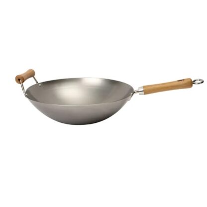 School of Wok: Carbon Steel Wok, Flat Bottom, 36cm - Image 2