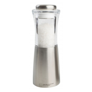 T&G Apollo Salt Mill, Stainless Steel & Acryclic, 150mm