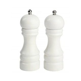 T&G Capstan Salt & Pepper Pair, White,150mm
