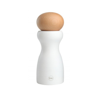 T&G Sphere Salt Mill, White, 150mm
