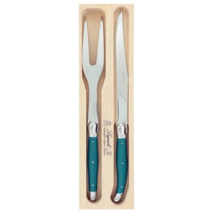 Verdier Carving Set, Teal - Image 2