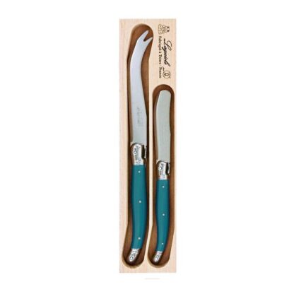 Verdier Cheese Knife/Spreader Set, Teal - Image 2