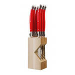 Verdier Steak Knife Block Set: Bright Red