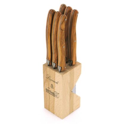 Verdier Knife Block Set: Olive Wood - Image 2