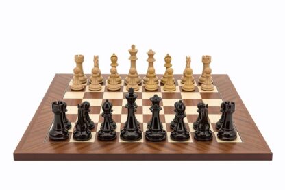 Dal Rossi Italy Chess Set - Dark Red & Box Wood Finish, Weighted Pieces, 50cm - Image 2