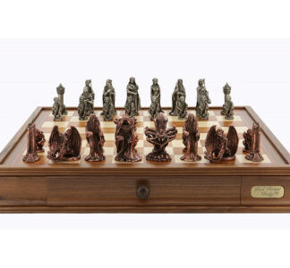Dal Rossi Italy Chess Set - Evil Ring Metal Chessmen, 50cm