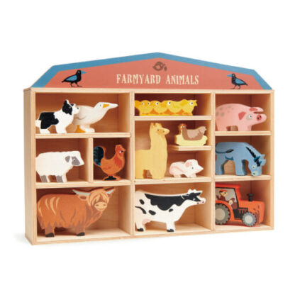 Tender Leaf Toys: Display Shelf with Farmyard Animals - Image 2
