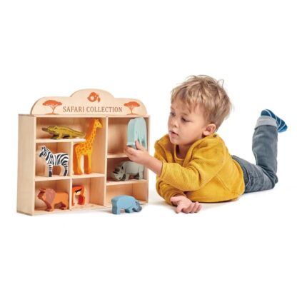Tender Leaf Toys: Display Shelf with Safari Animals - Image 2