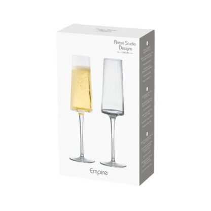 Anton Studio Empire Champagne Flutes, Set of 2 - Image 4