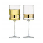 Anton Studio Soho Wine Glasses, Gold, Set of 2