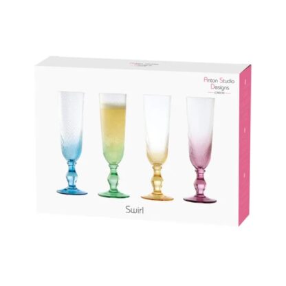 Anton Studio Swirl Champagne Flutes, Set of 4 - Image 7