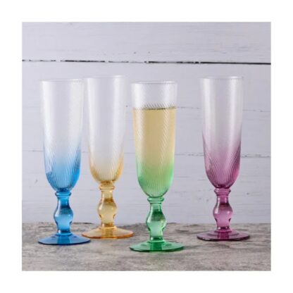 Anton Studio Swirl Champagne Flutes, Set of 4 - Image 6