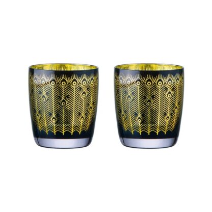 Artland Midnight Peacock Tumblers, Set of 2 - Image 2