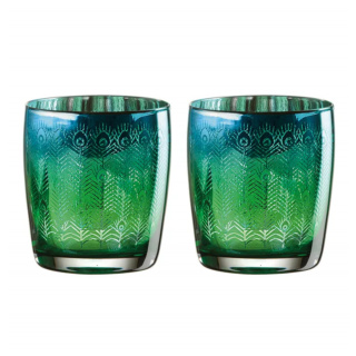 Artland Peacock Tumblers, Set of 2