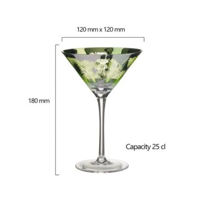 Artland Tropical Leaves Cocktail Glasses, Set of 2 - Image 3