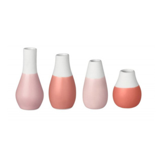 Räder Mini Vases, Pastel Red, Set of 4