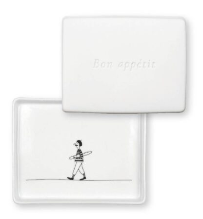 Räder Porcelain Butter Dish, Bon Appetit, Large - Image 3