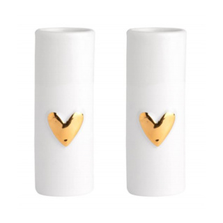 Räder Porcelain Vase, Golden Heart, Mini, Set of 2