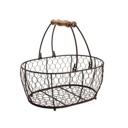 T&G Rustic Wire Basket, Medium - Image 2