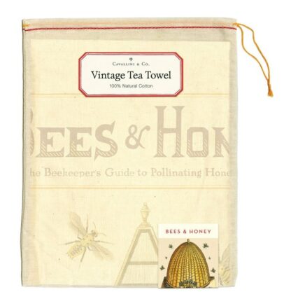 Cavallini & Co Vintage Tea Towel: Bees & Honey - Image 3