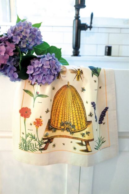 Cavallini & Co Vintage Tea Towel: Bees & Honey - Image 2