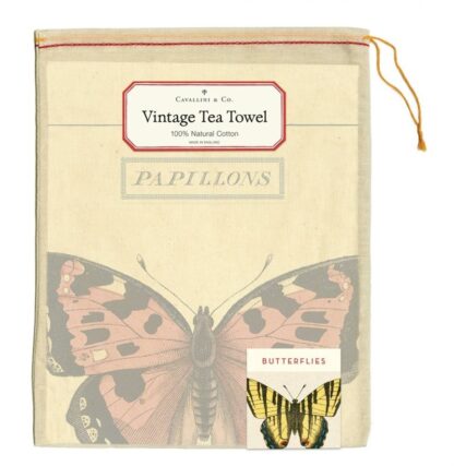 Cavallini & Co Vintage Tea Towel: Butterflies - Image 3