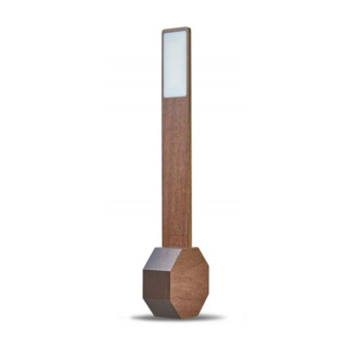 Gingko Desk Light/Clock, Octagon One Plus, American Walnut